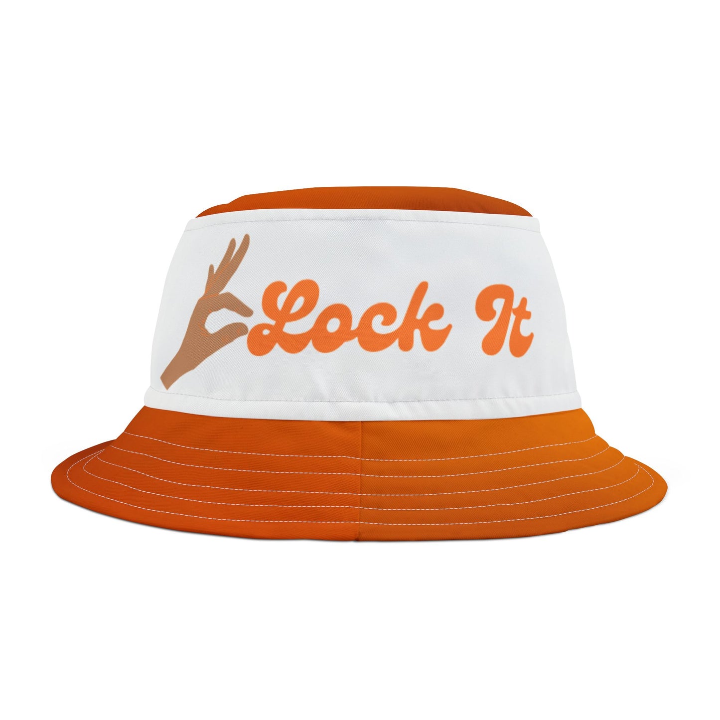 Orange Clock It Bucket Hat