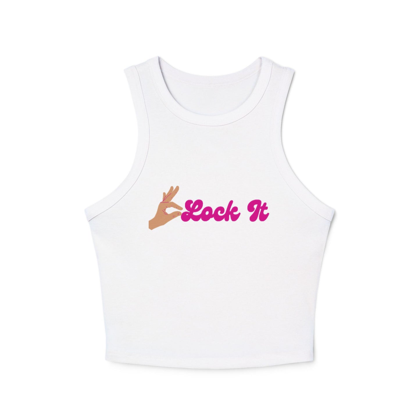 Pink Clock it Crop Tee
