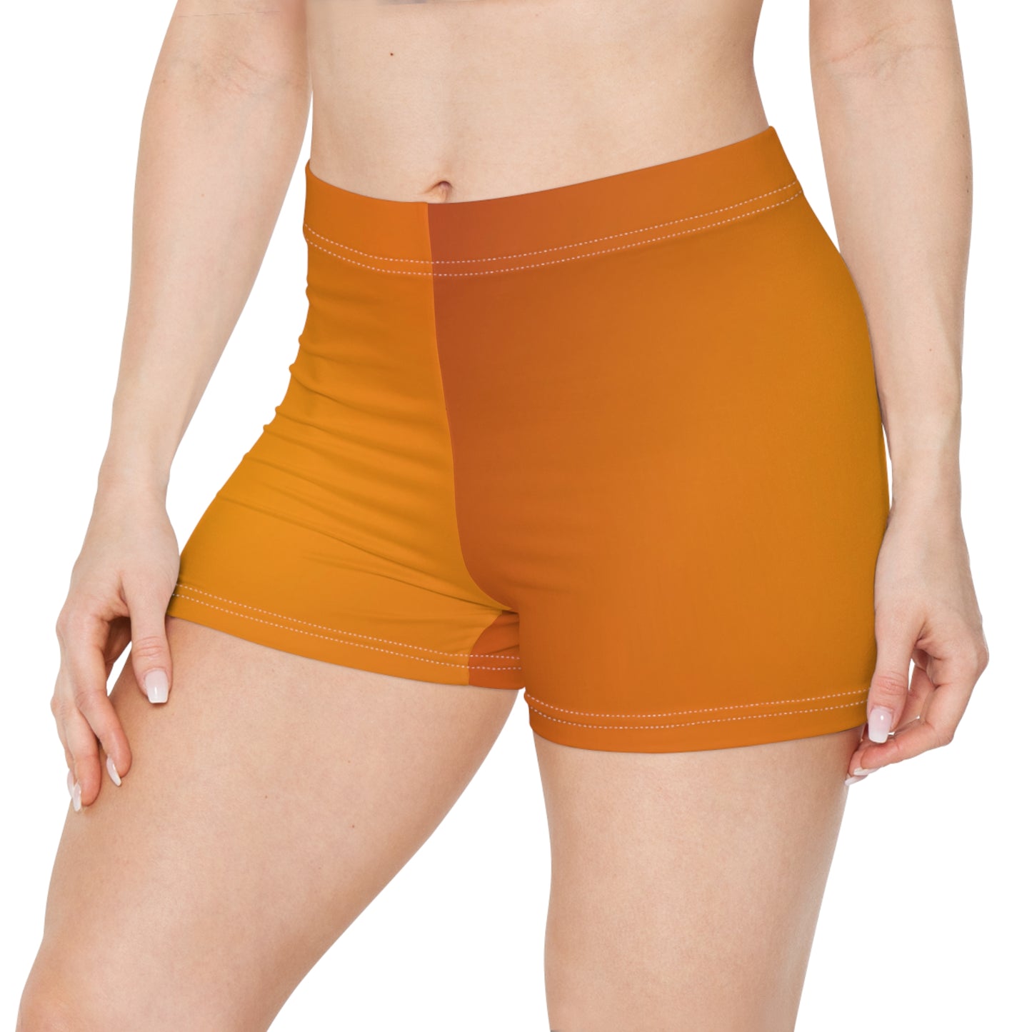 Orange mini shorts