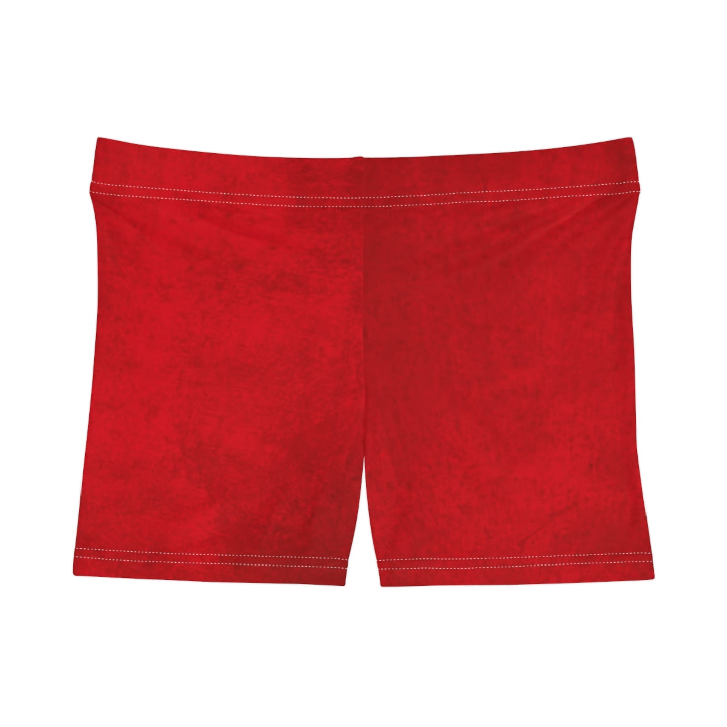 red mini shorts