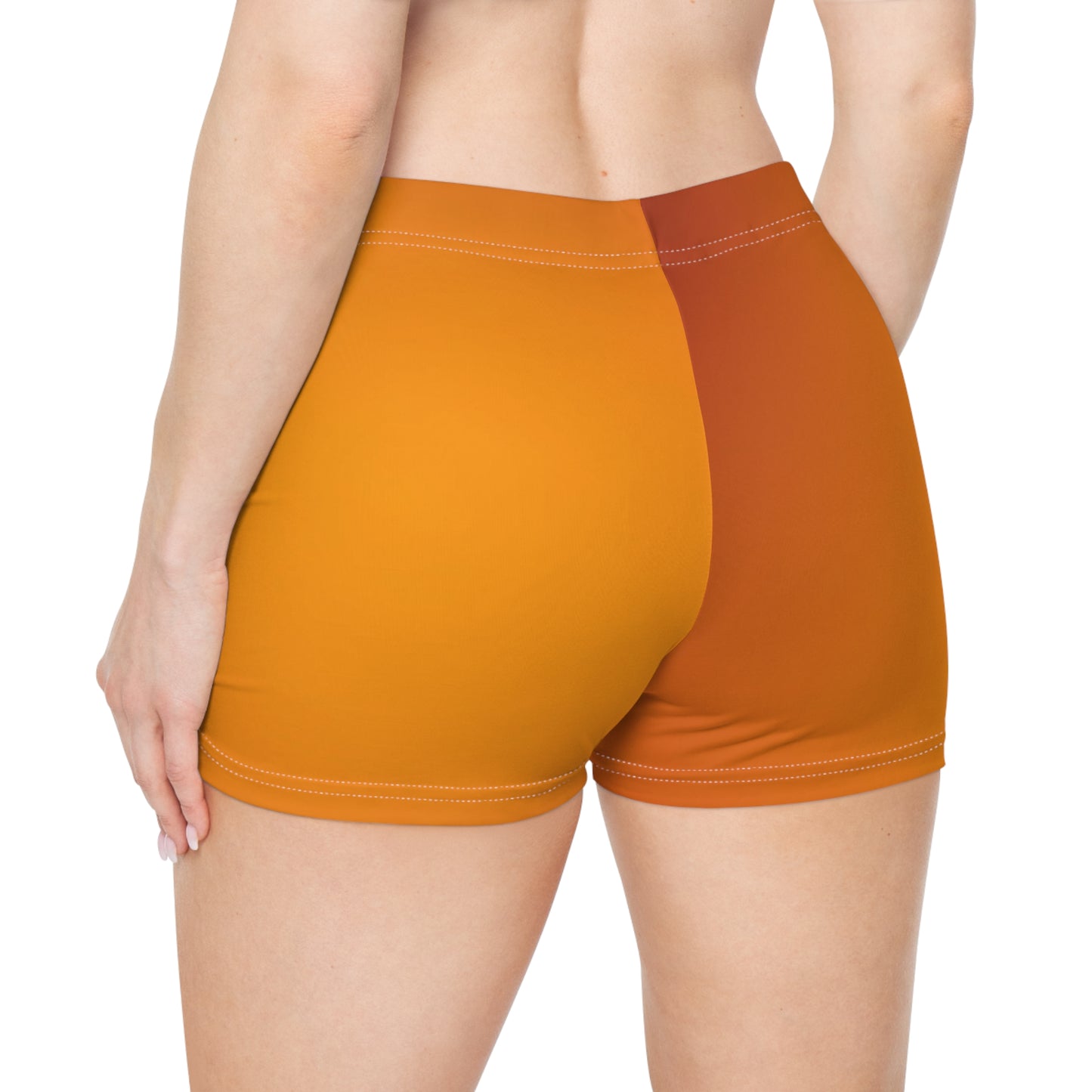 Orange mini shorts