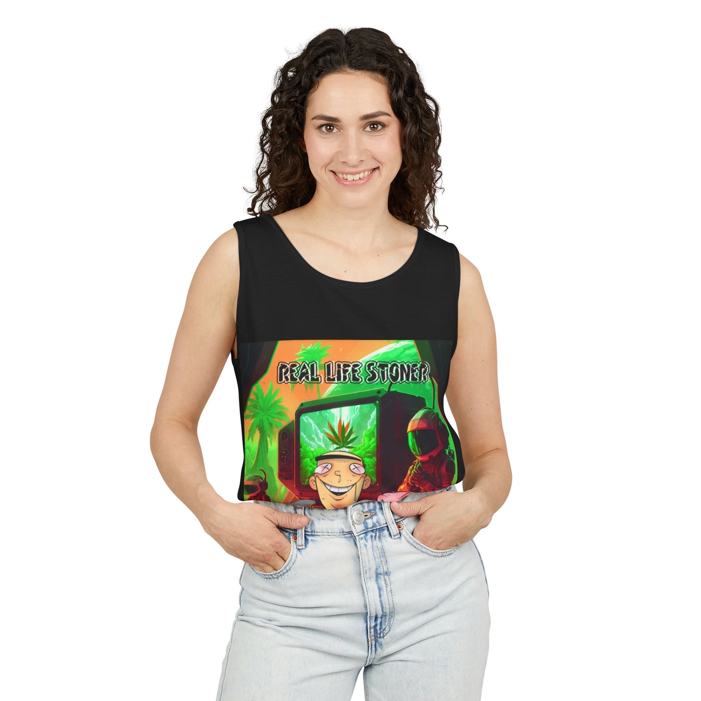 Real Life Stoner Unisex Tank Top - Vibe with Chill Humor