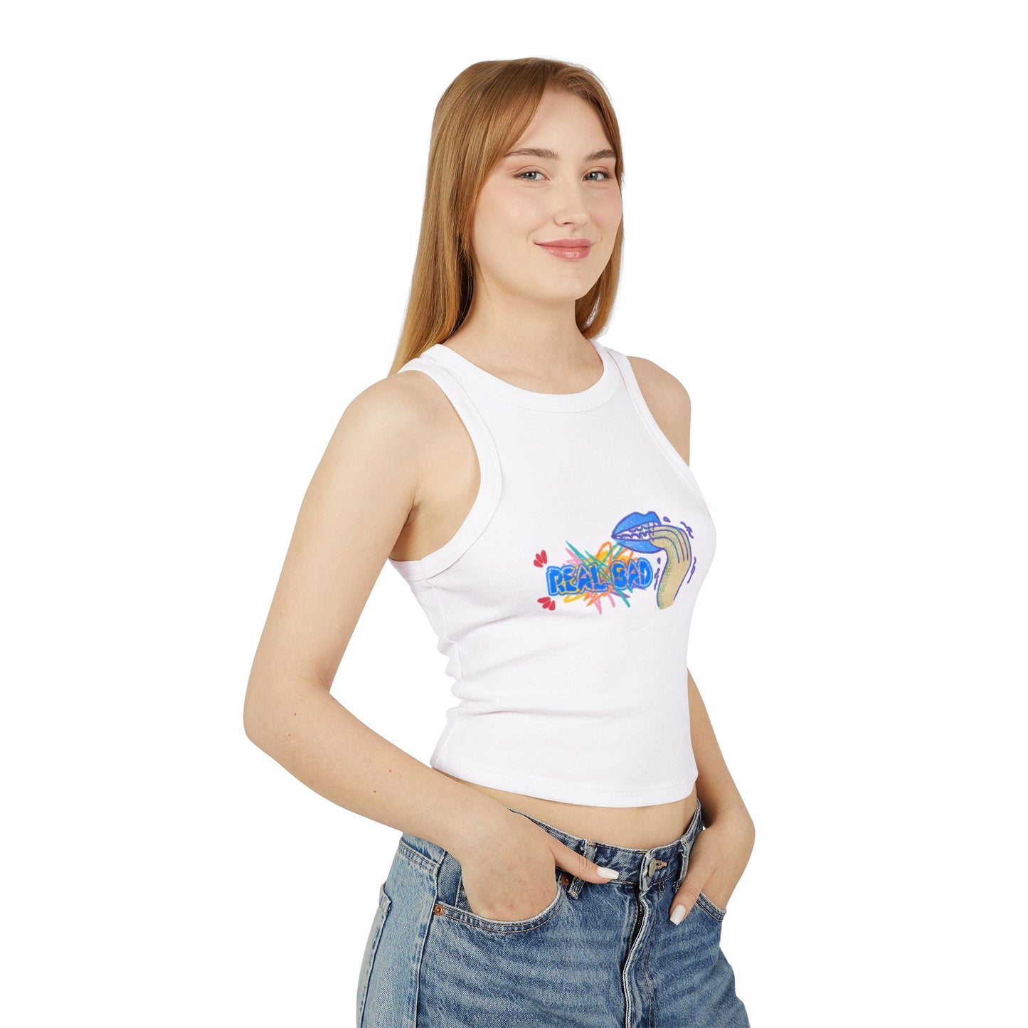 Blue Real Bad Crop Tee