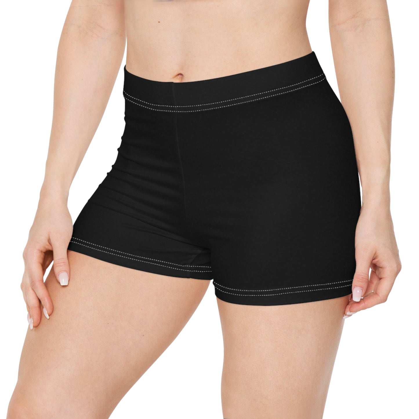 black mini shorts