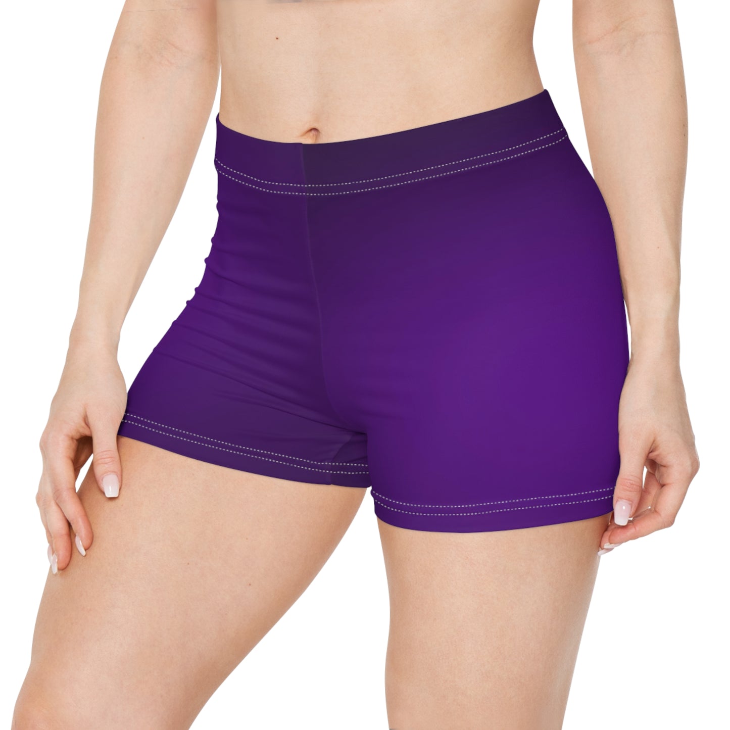 Purple mini shorts