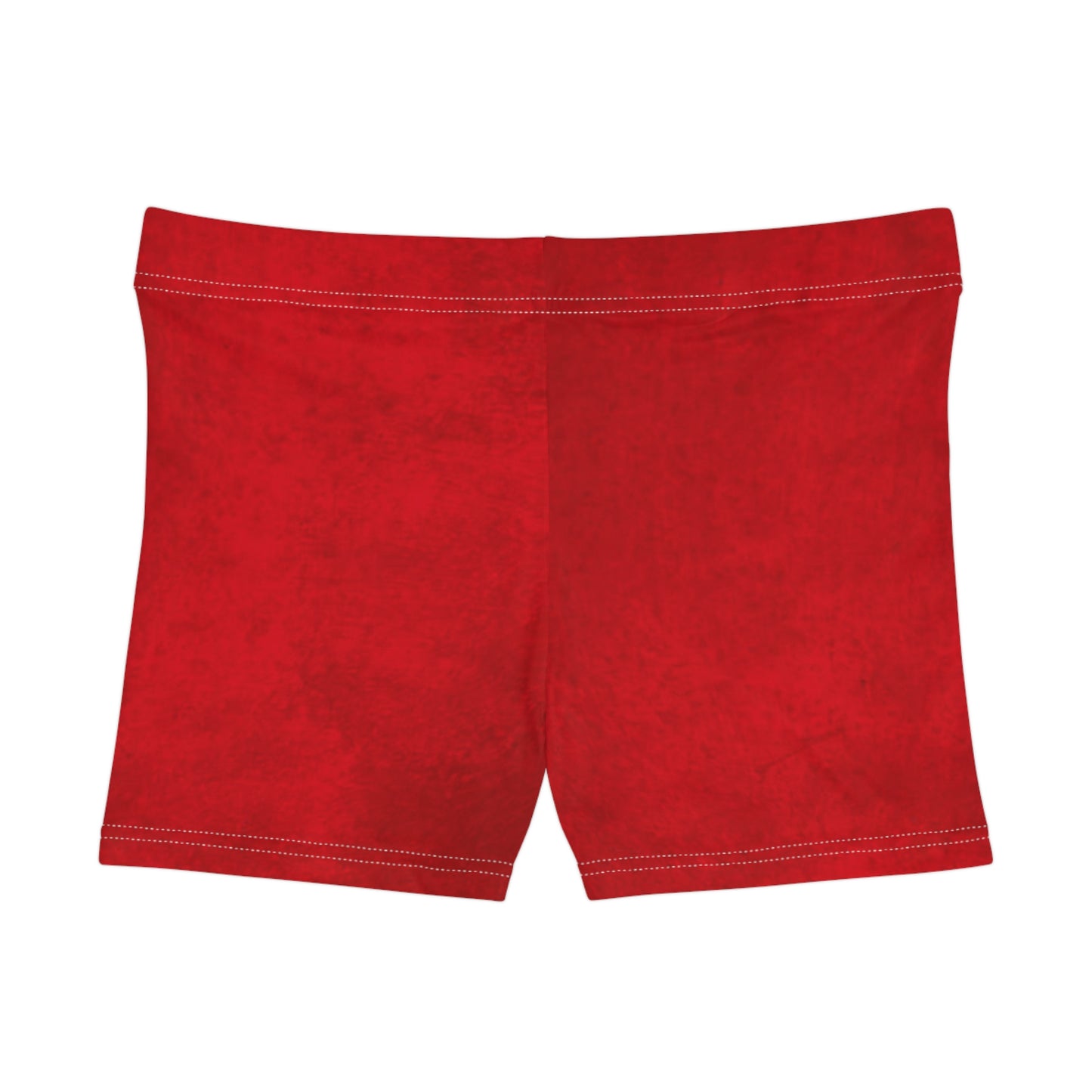red mini shorts