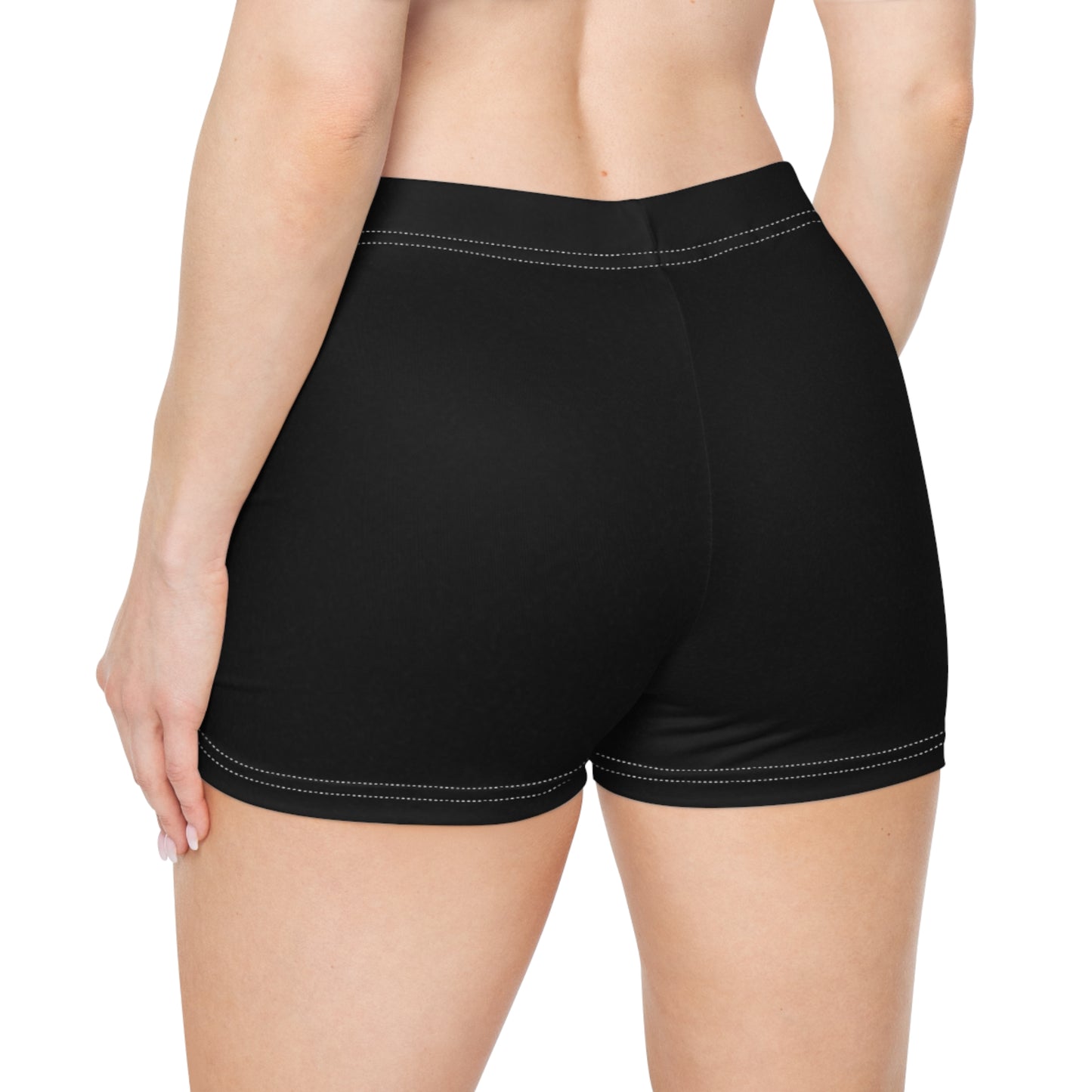 black mini shorts