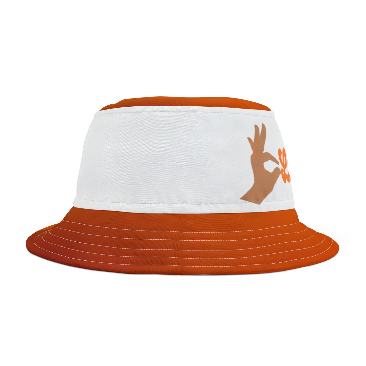 Orange Clock It Bucket Hat
