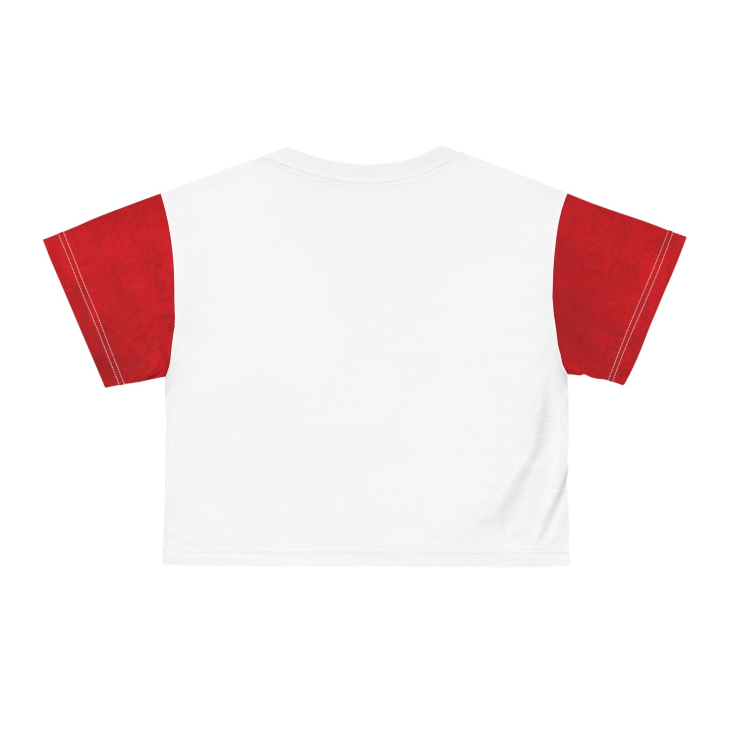 white/Red cut The BS Crop Tee