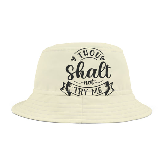 Tan Toou Shalt not Bucket Hat