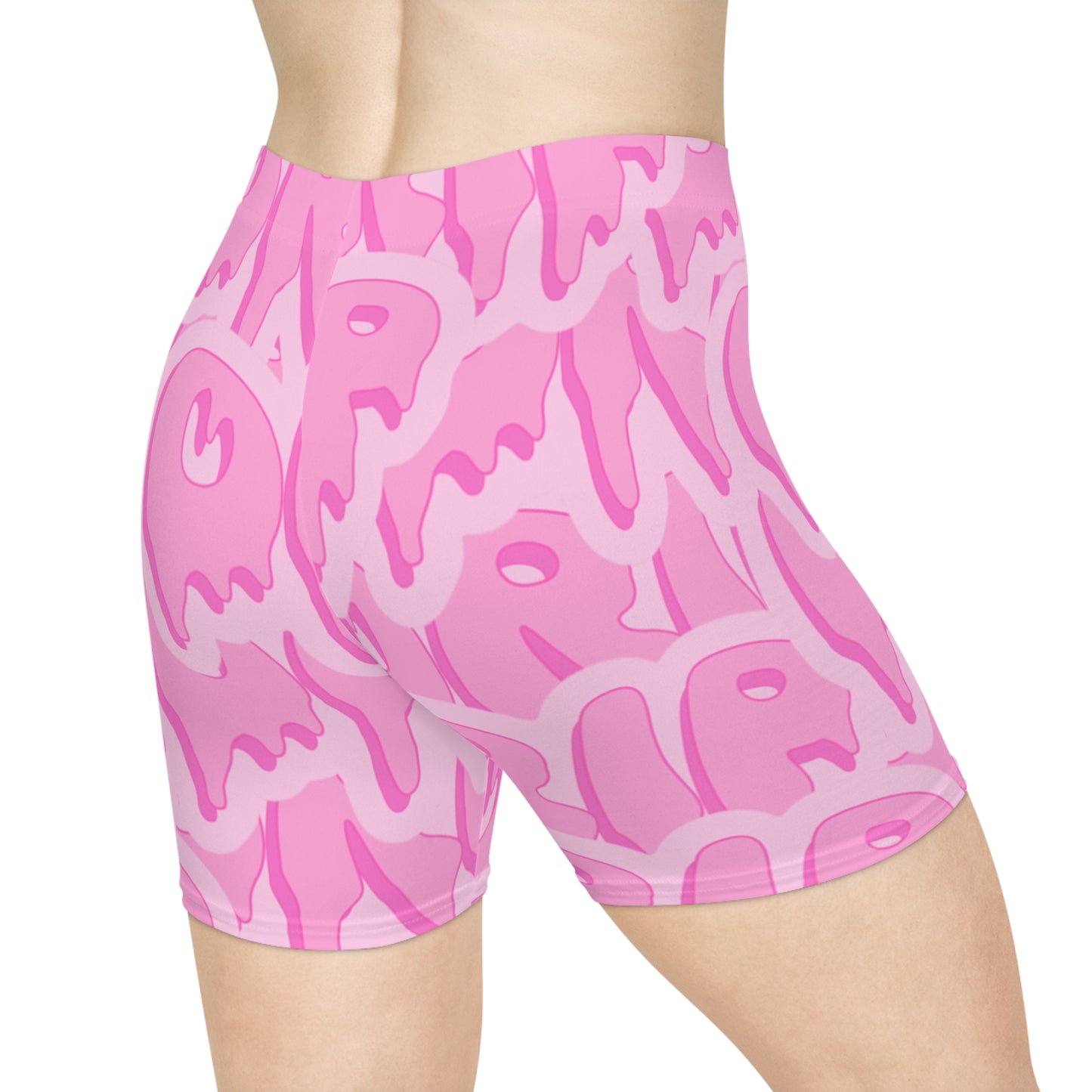 Pink Drip Women's Biker Shorts