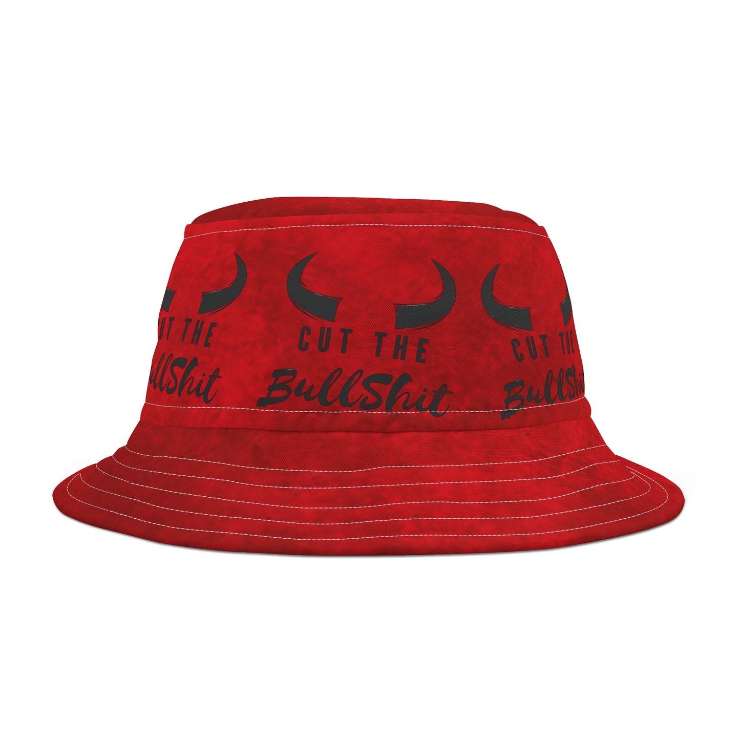 Red Cut The BS Bucket Hat