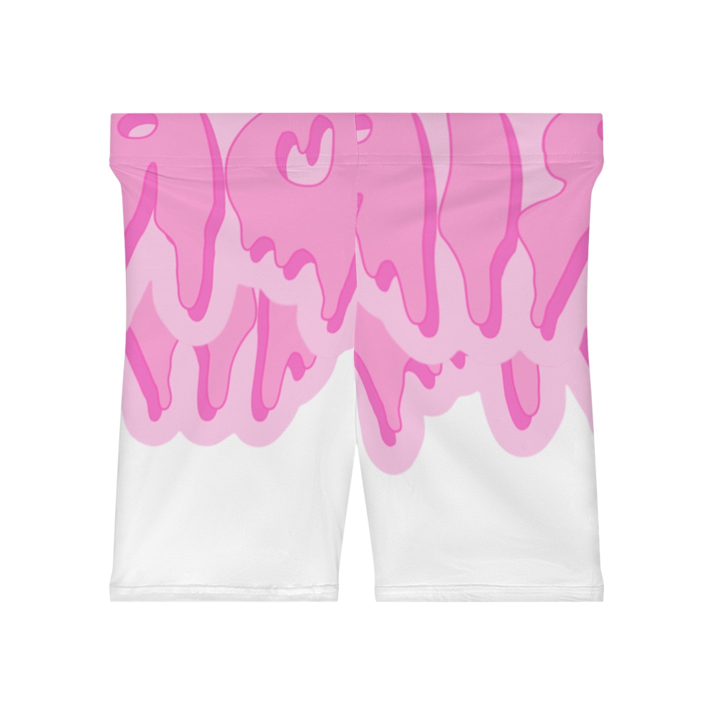 Pink/White Women's Biker Shorts