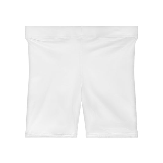 White Women's Biker Shorts