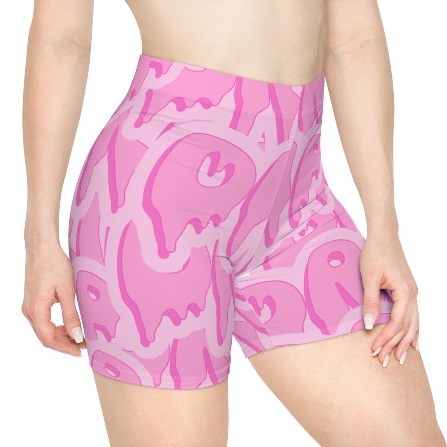 Pink Drip Women's Biker Shorts