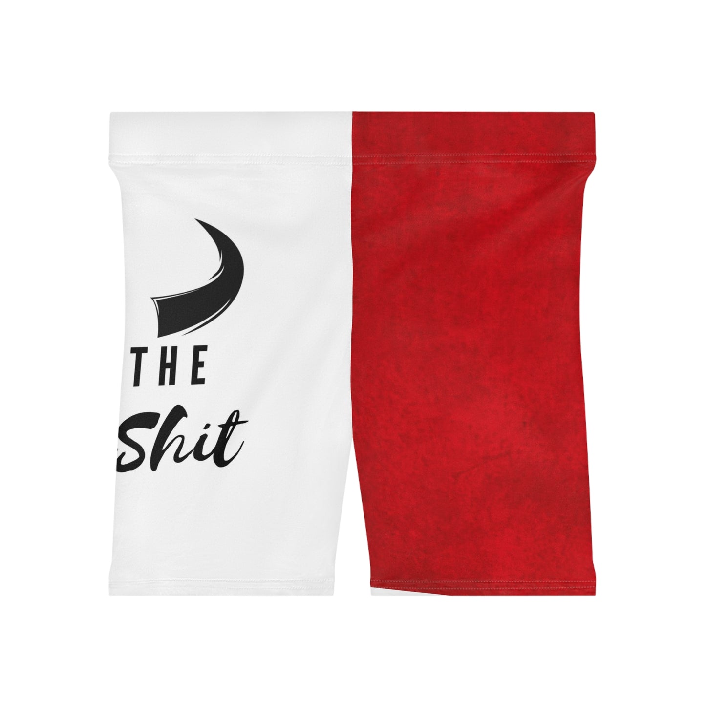 Cut The BS White/Red Women's Biker Shorts