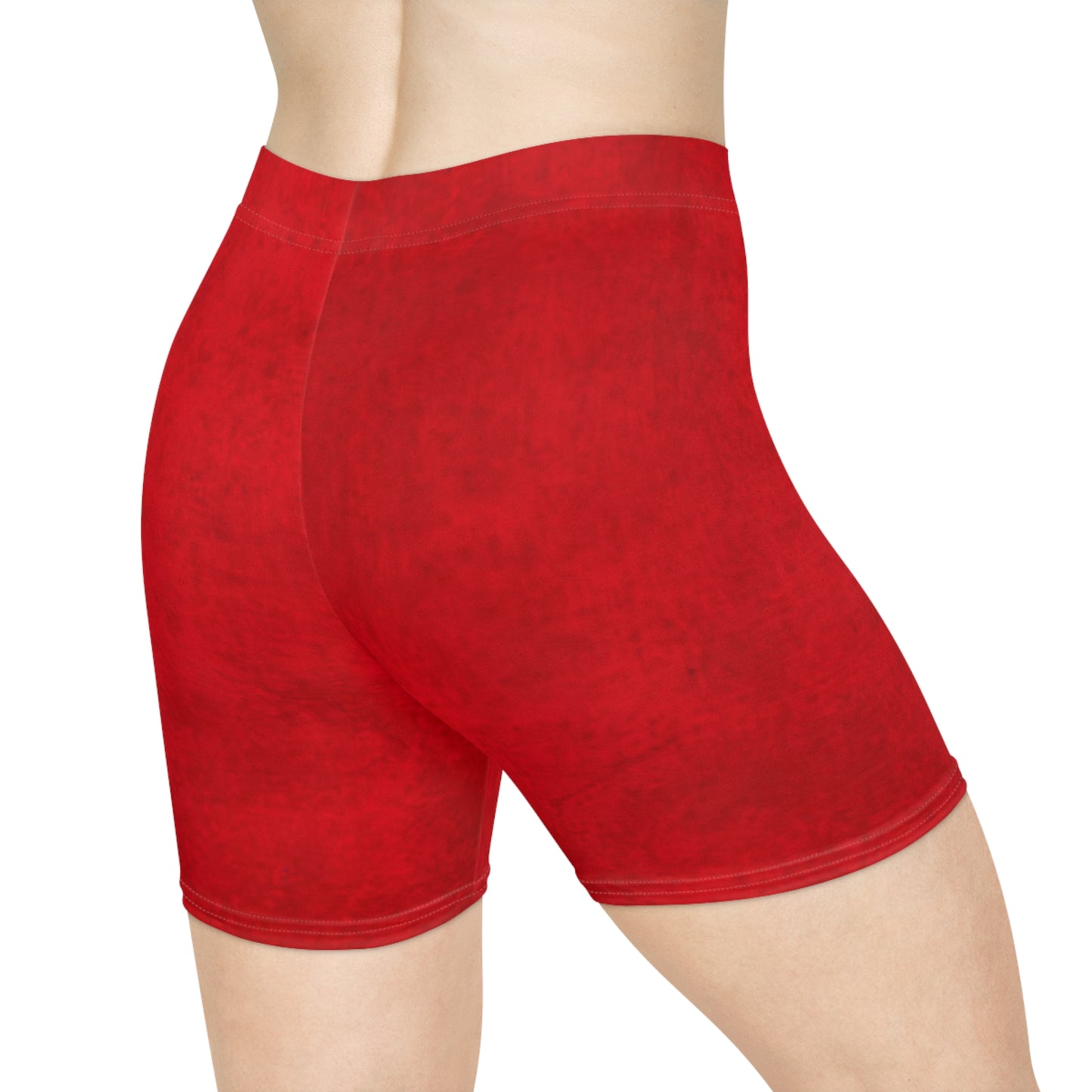 Red Women's Biker Shorts