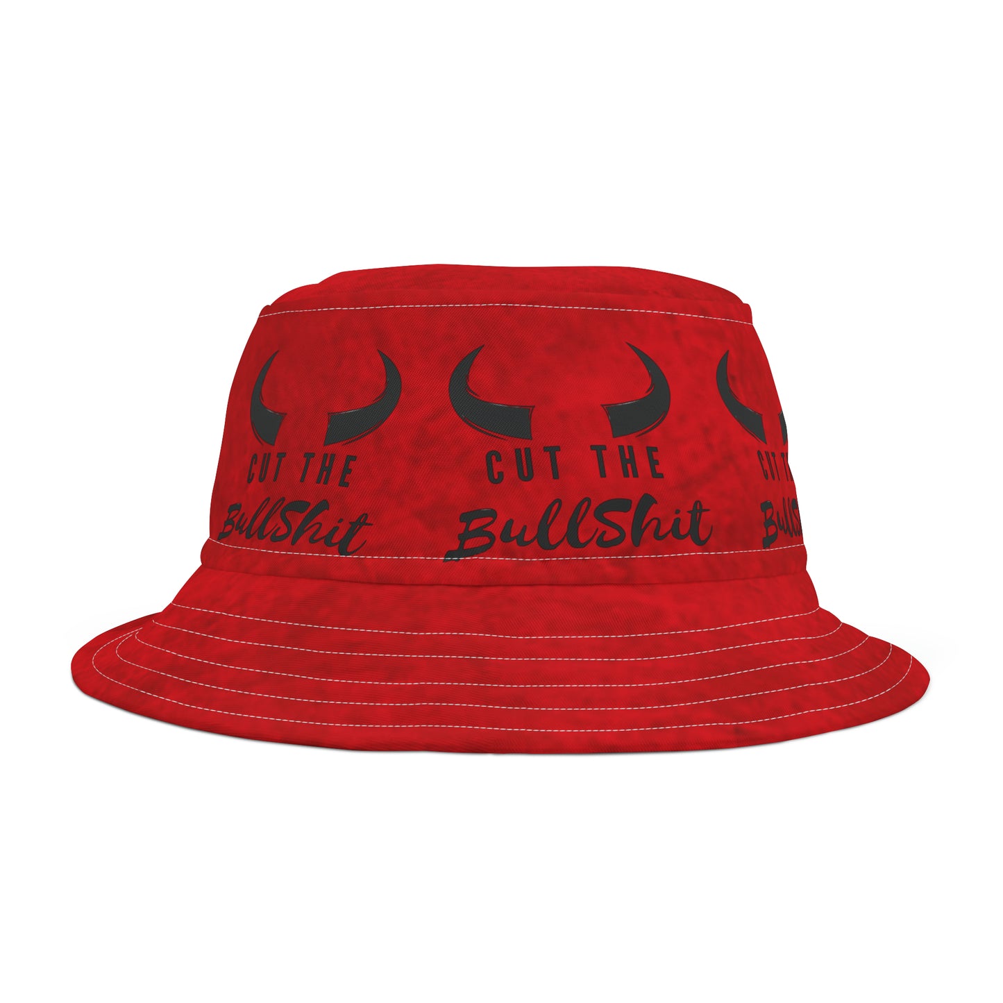 Red Cut The BS Bucket Hat