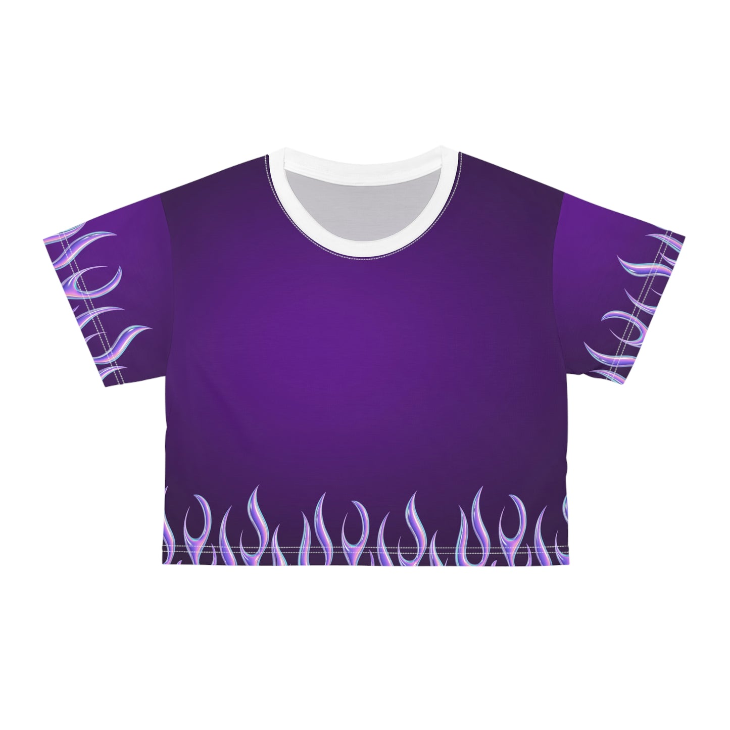 Purple Flame Crop Tee