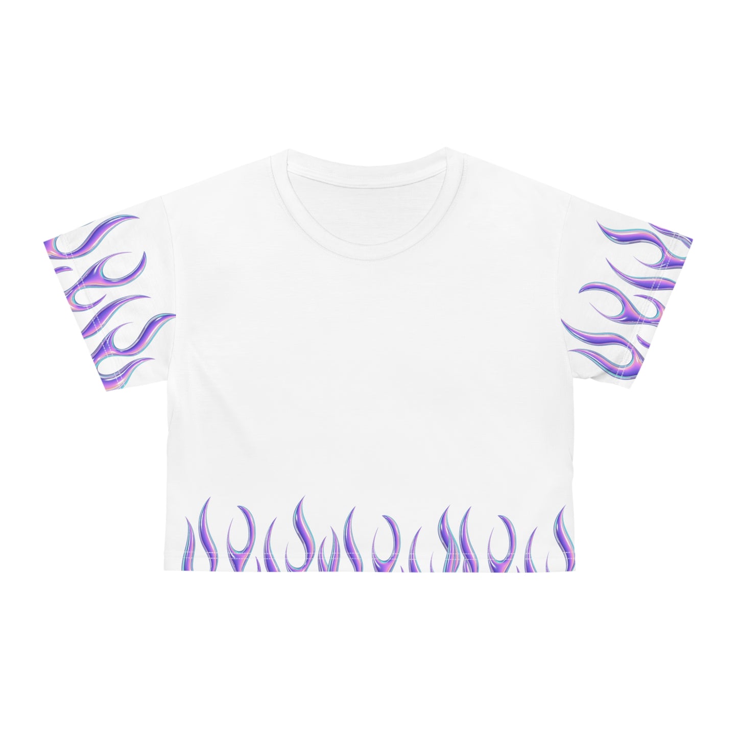 Purple Flame Crop Tee