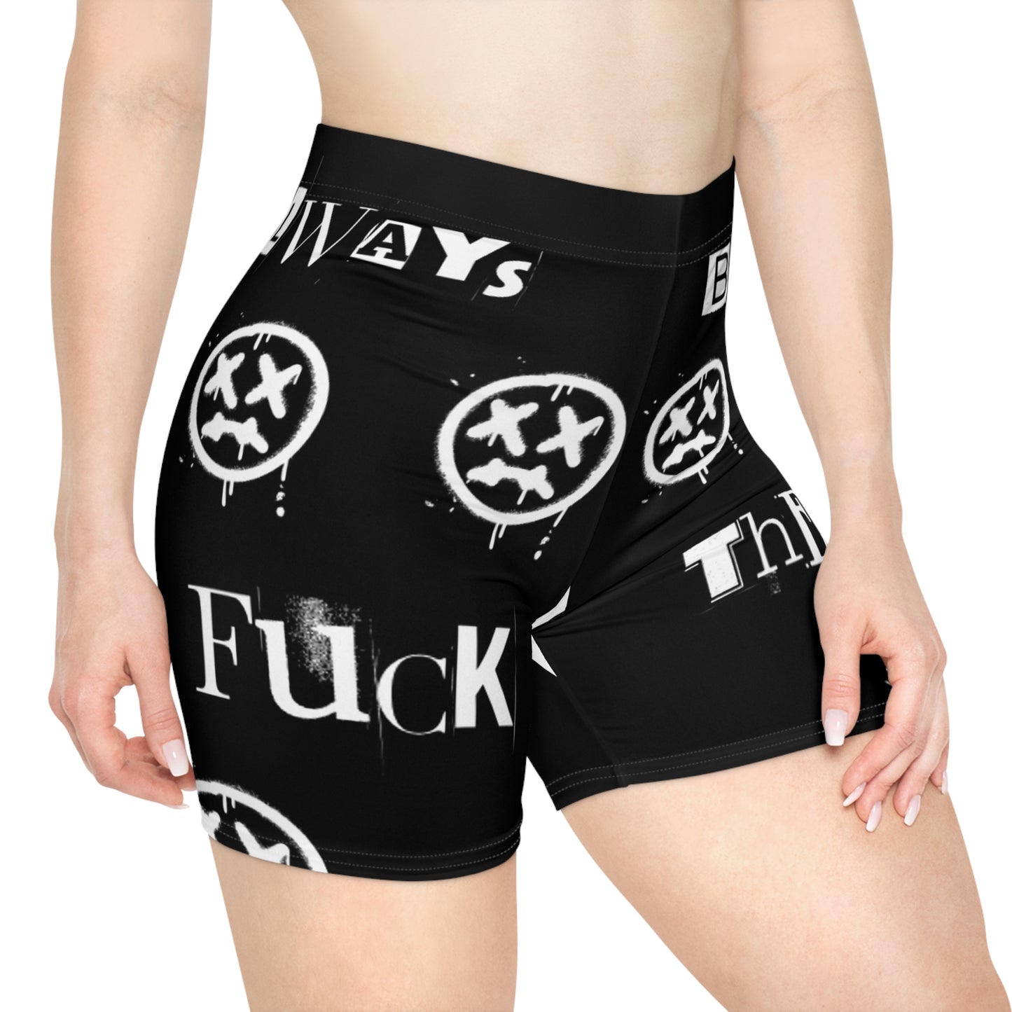 FMO Black Biker Shorts