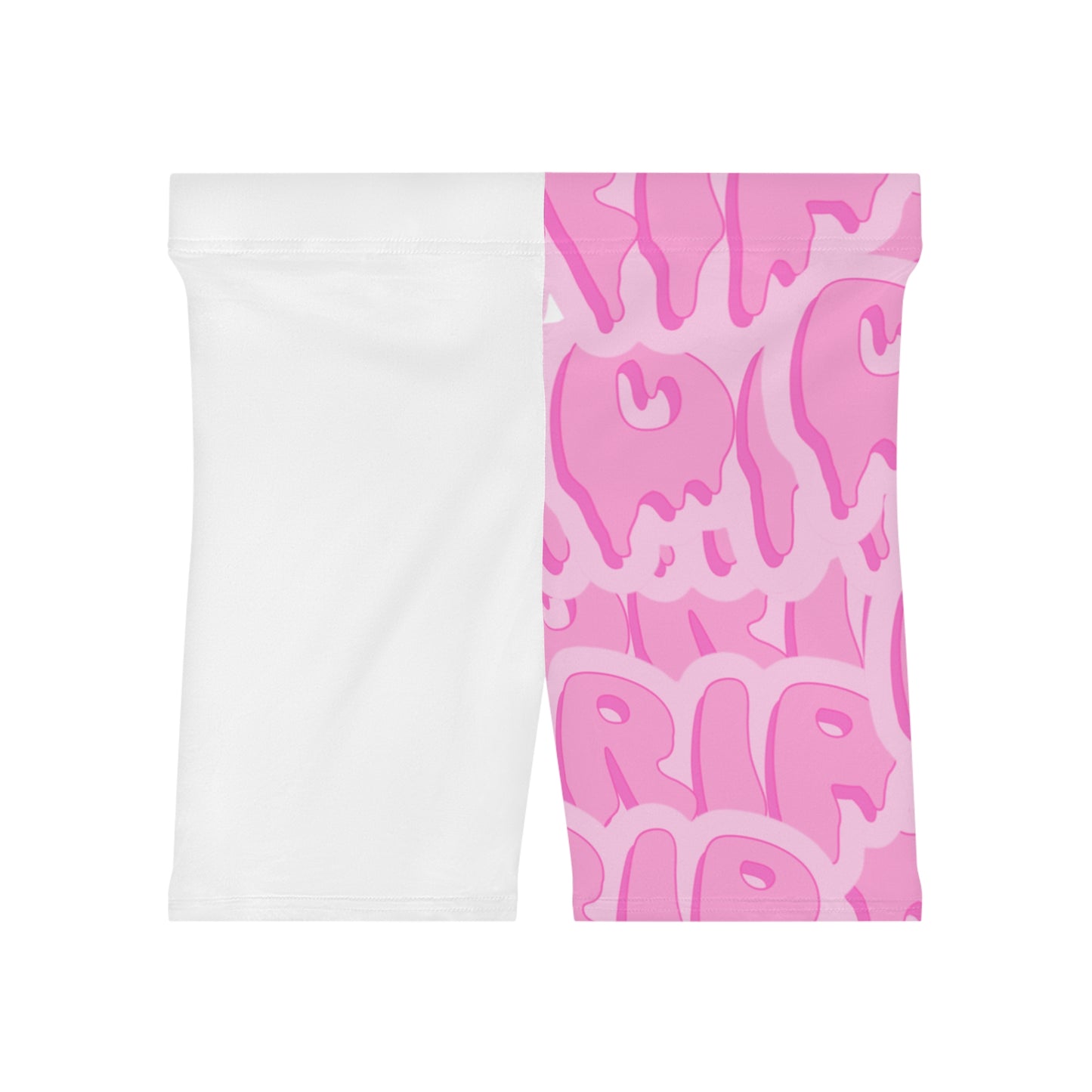 Pink/White Women's Biker Shorts