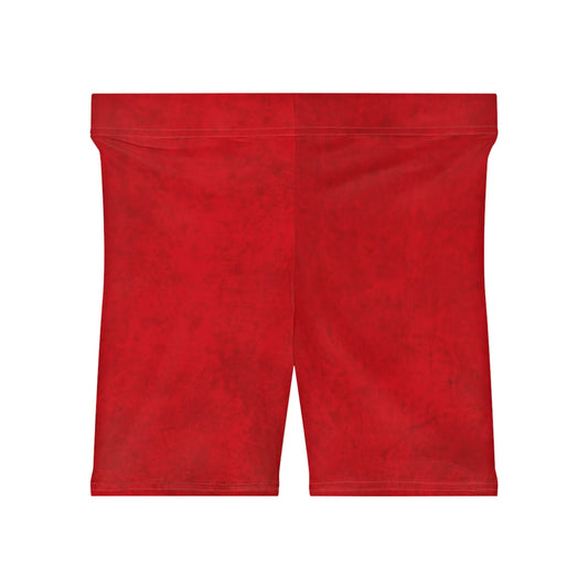 Red Women's Biker Shorts