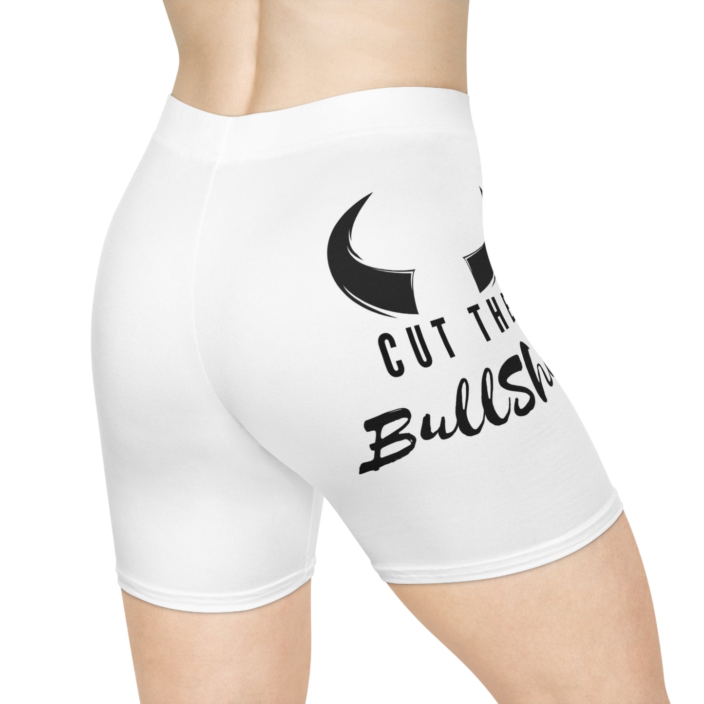 White Cut The BS Women's Biker Shorts