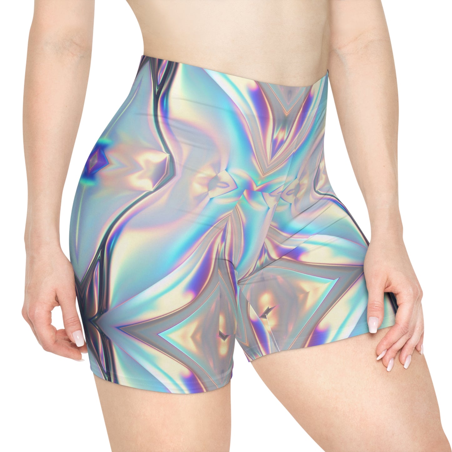 Metallic Women's Biker Shorts