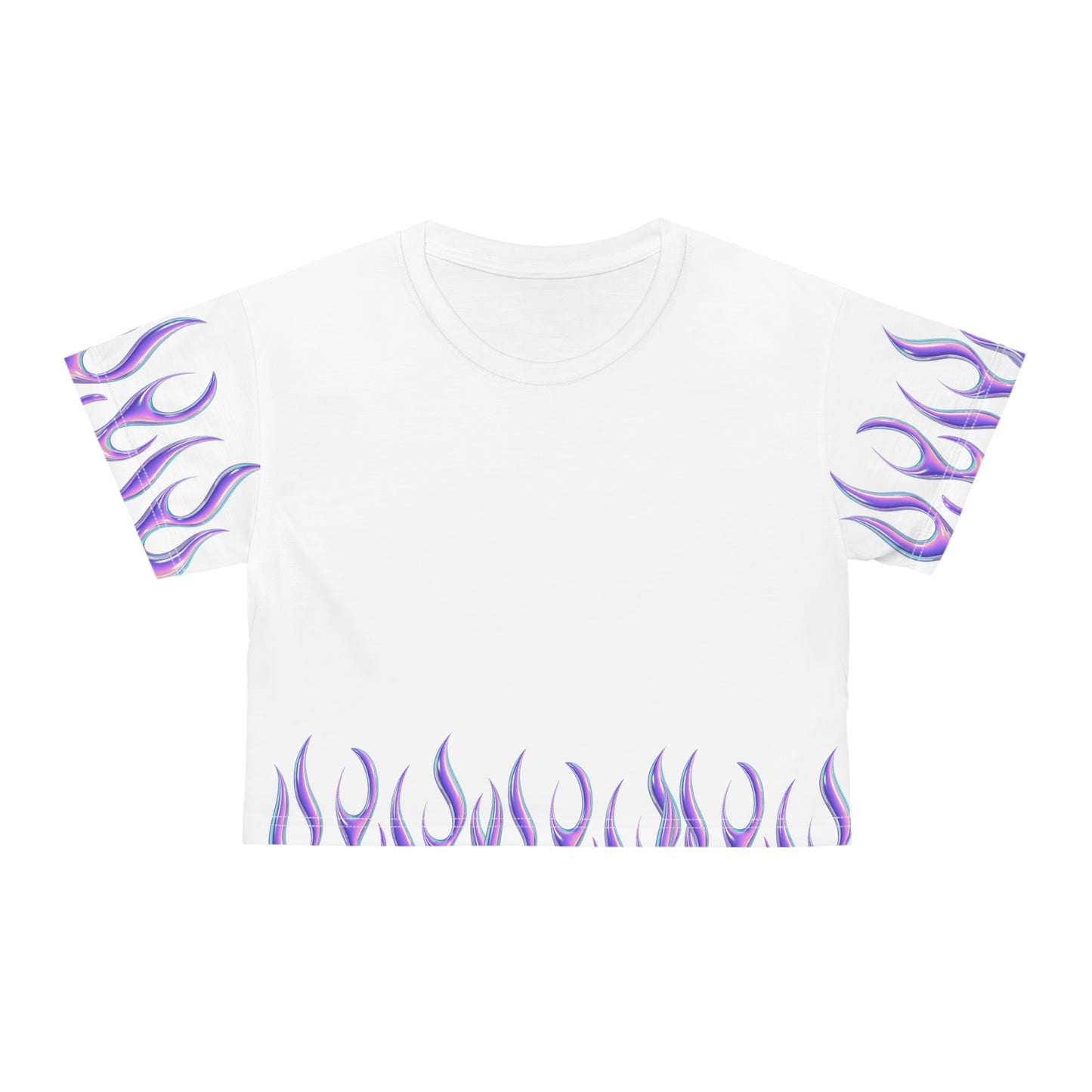 Purple Flame Crop Tee