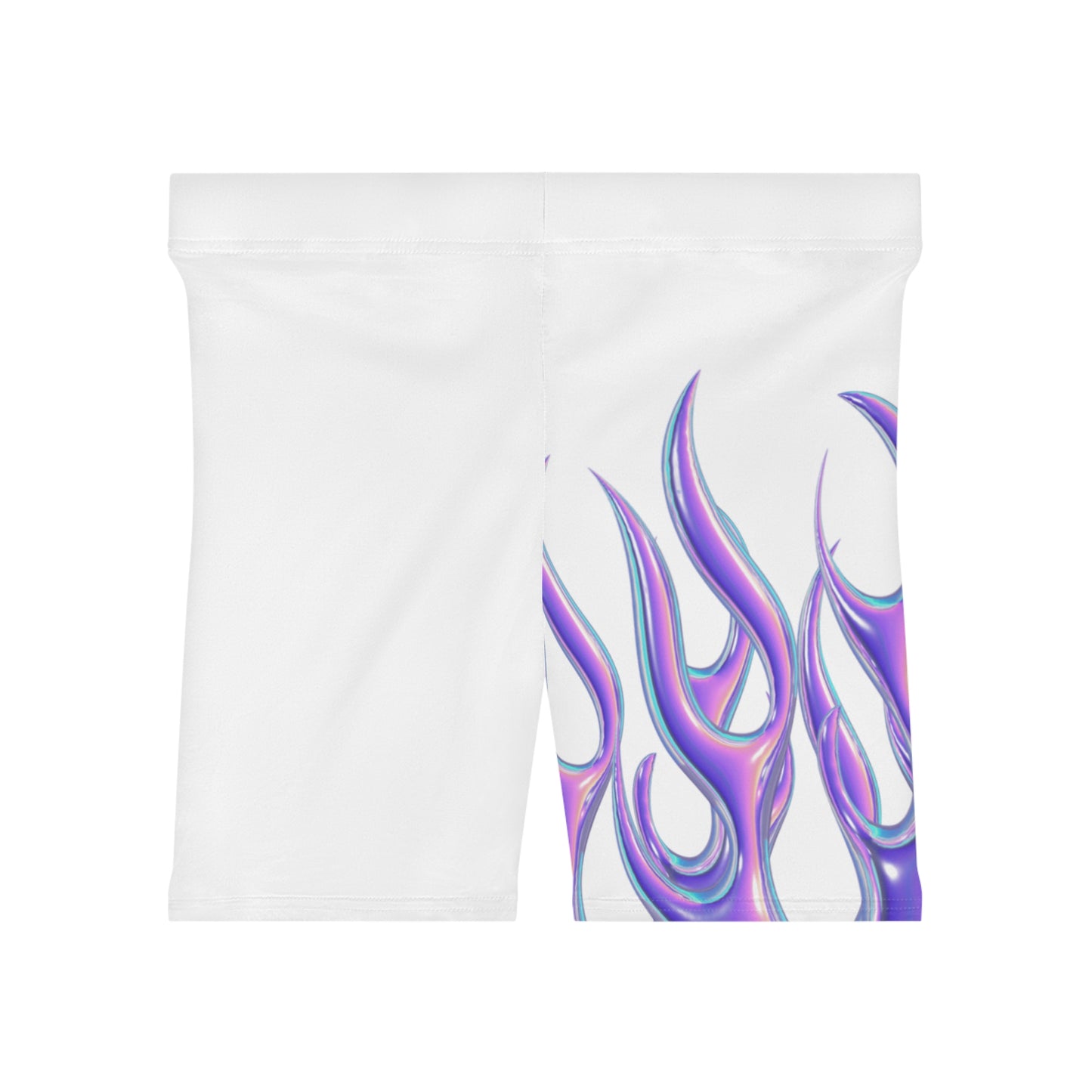 Purple Flame Biker Shorts