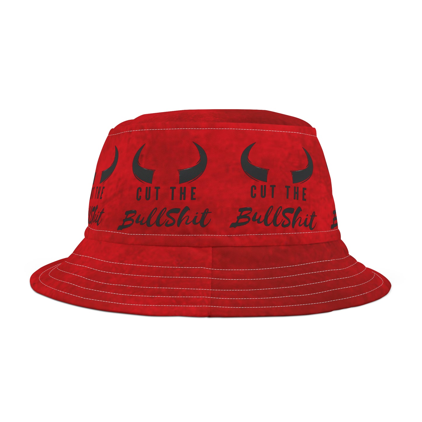 Red Cut The BS Bucket Hat