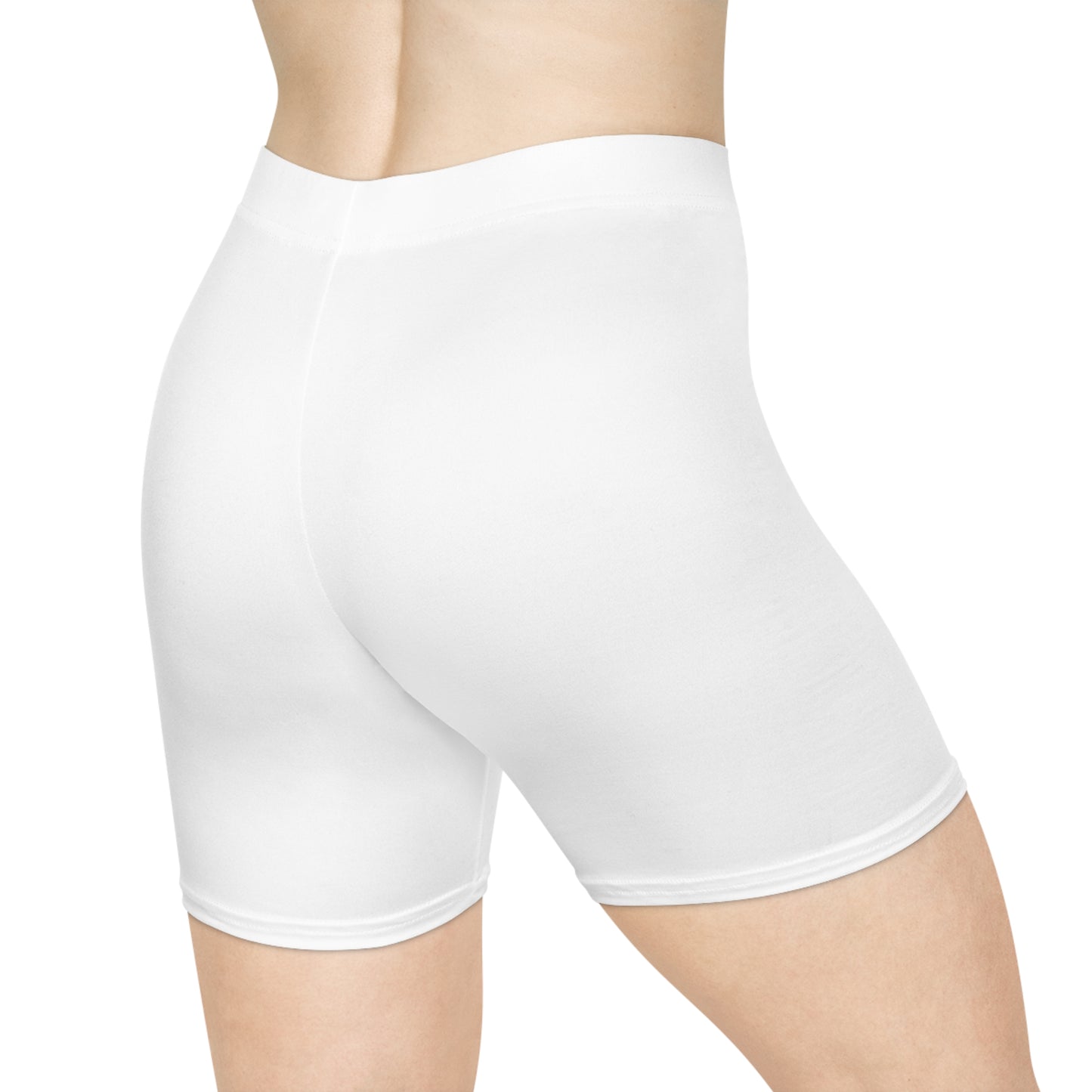 White Women's Biker Shorts