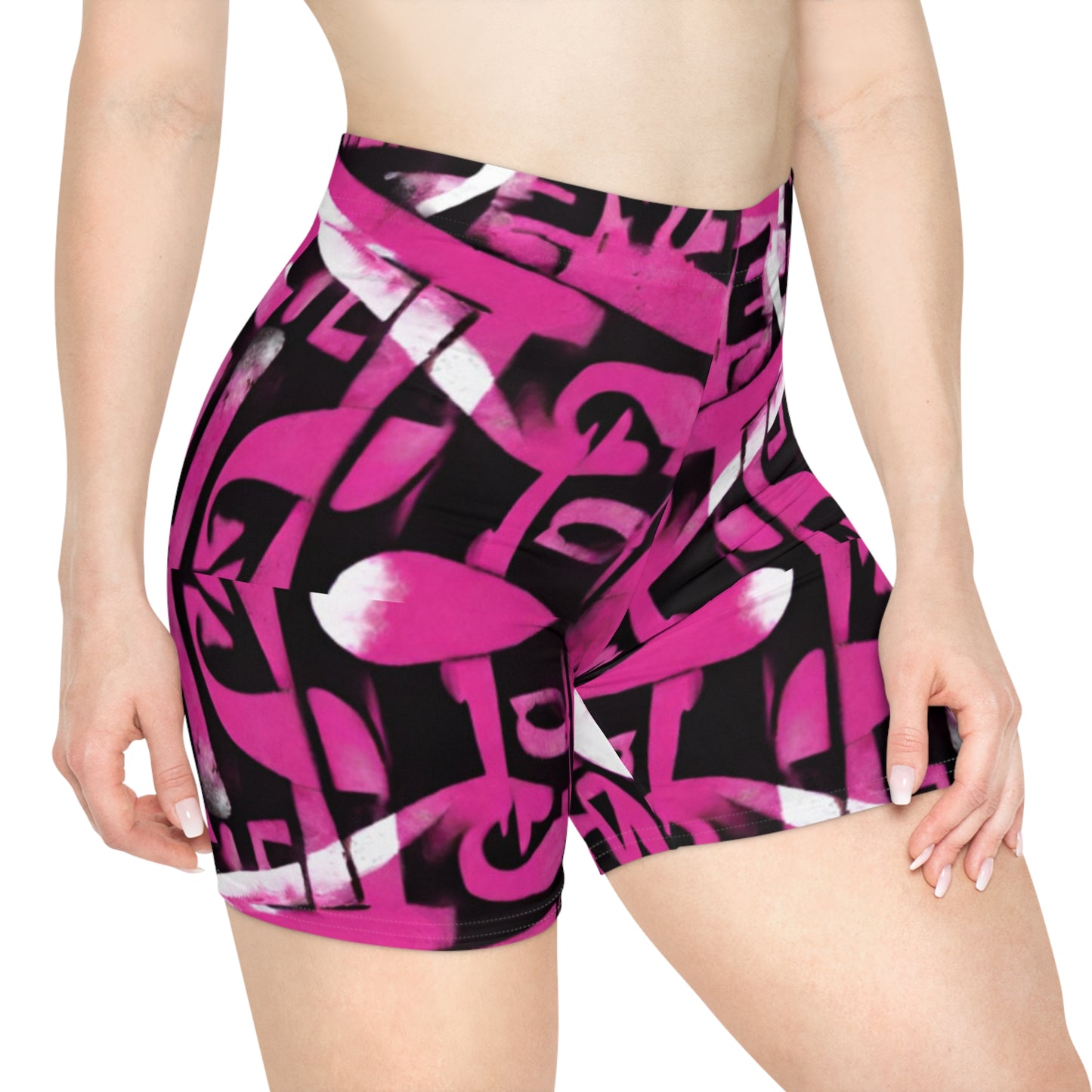 Pink graffiti Women's Biker Shorts