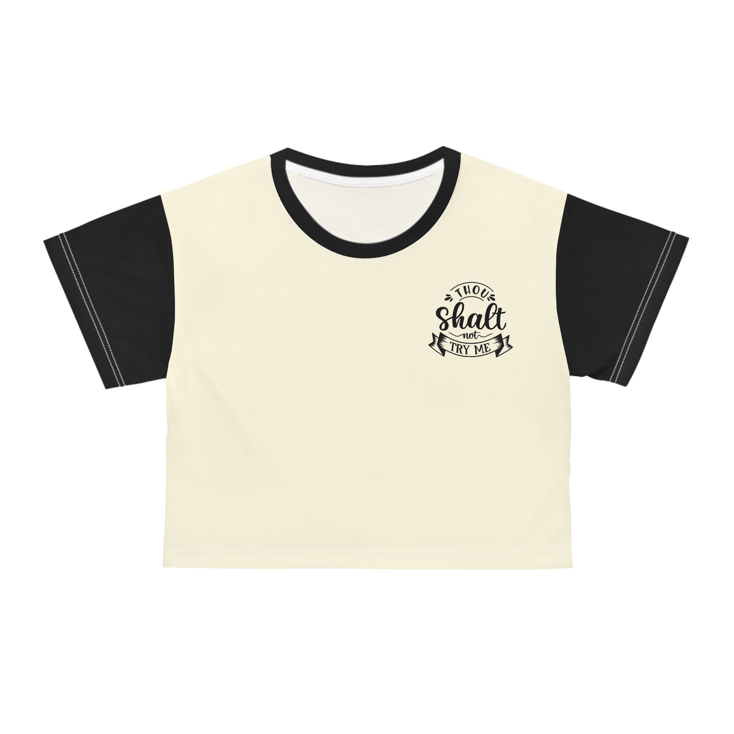 Black Thou Shalt Not Crop Tee