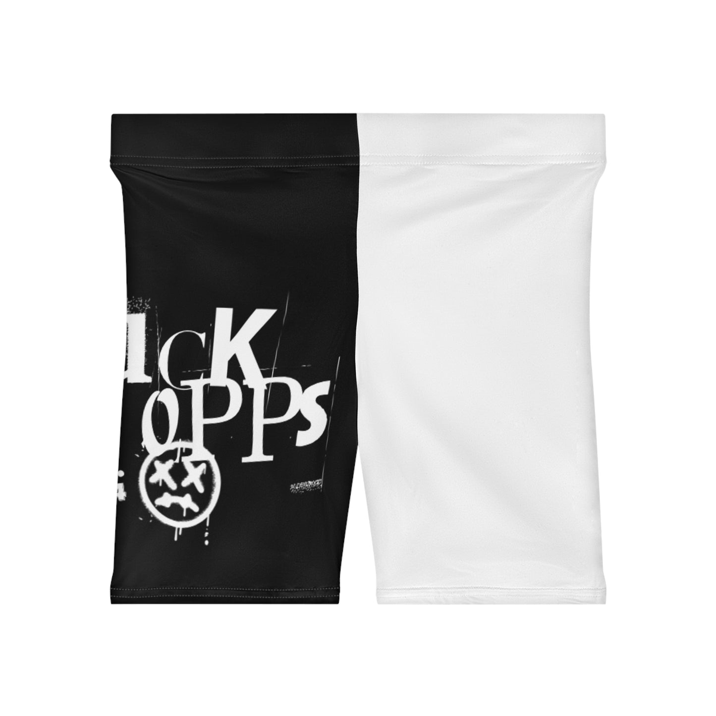 FMO White/Black Women's Biker Shorts