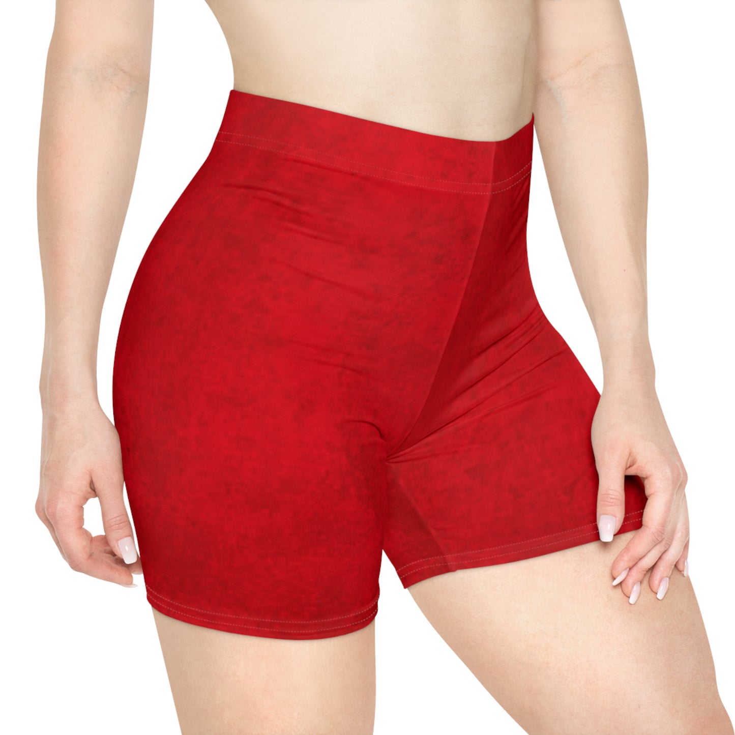 Red Women's Biker Shorts