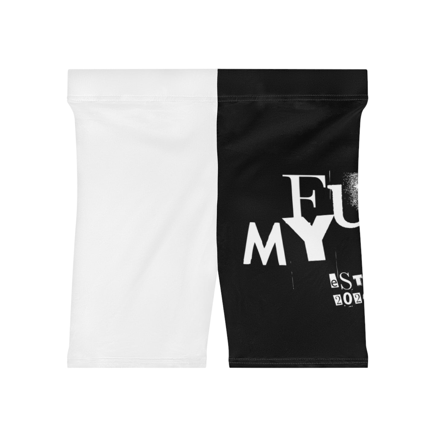 FMO White/Black Women's Biker Shorts