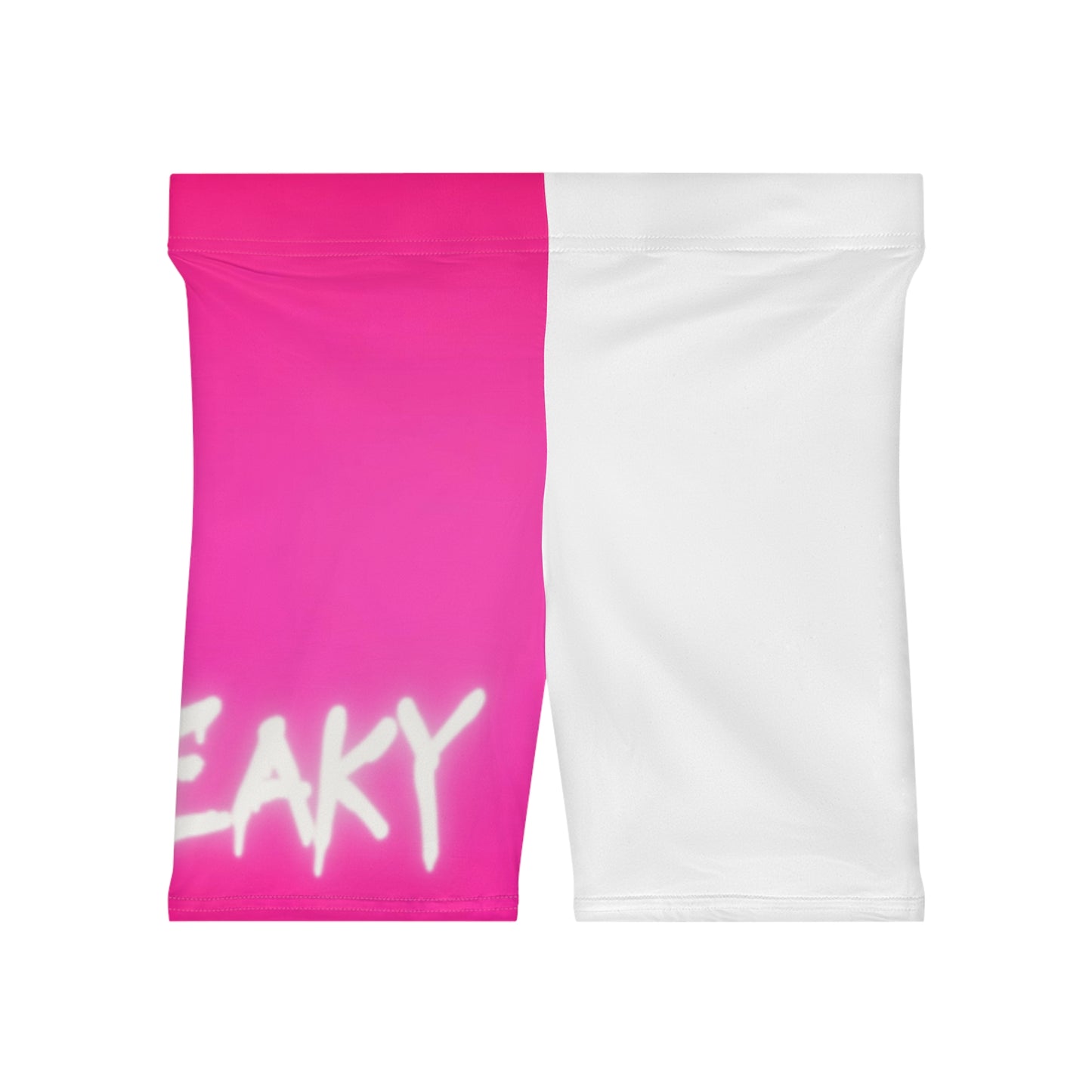 Pink/White Freaky Biker Shorts