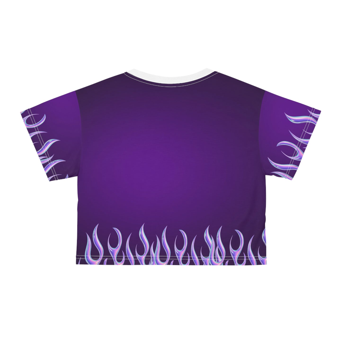 Purple Flame Crop Tee