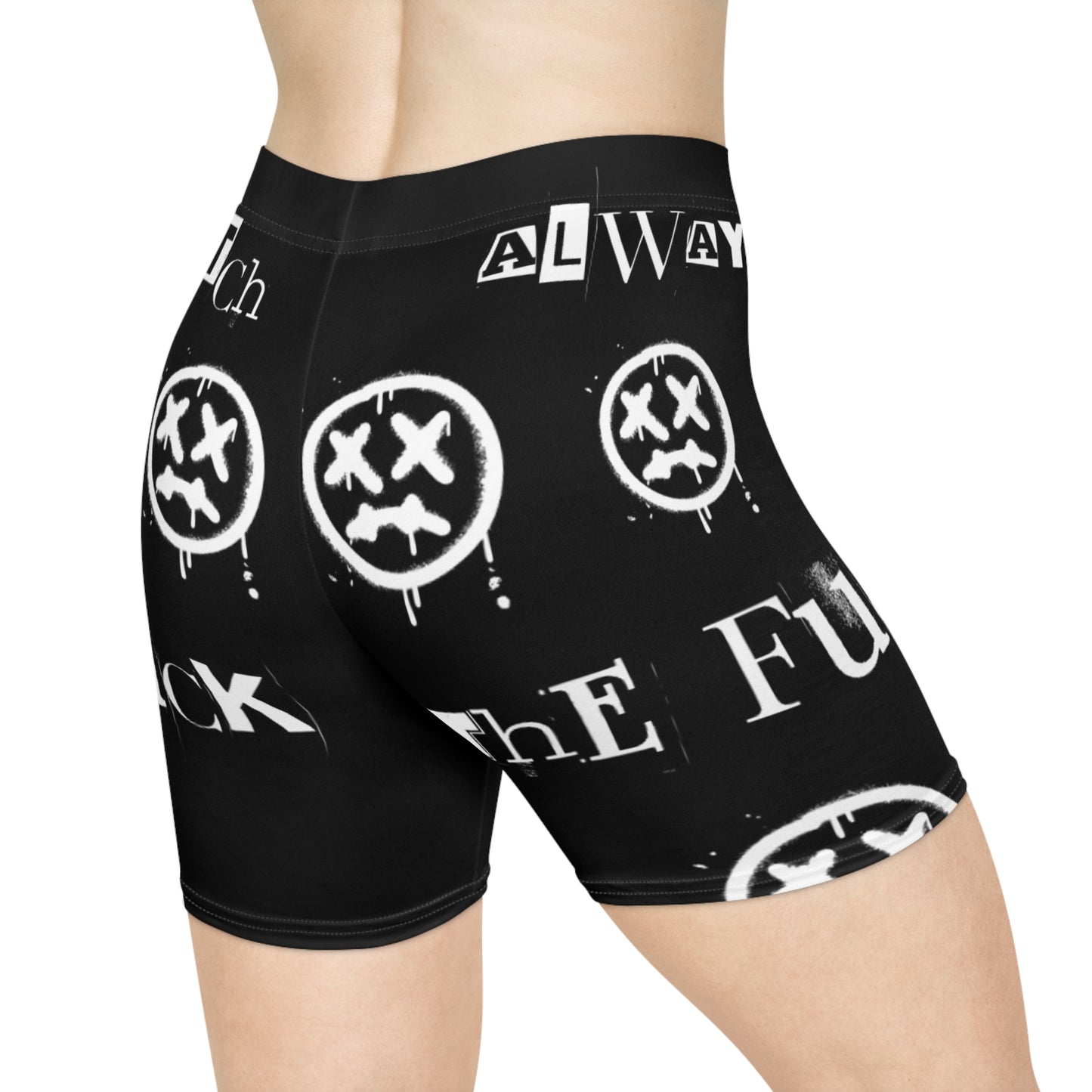 FMO Black Biker Shorts